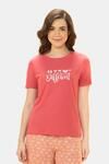 Amante Scoop Neck Sleep Tee - Holly Berry Print — thumbnail 1